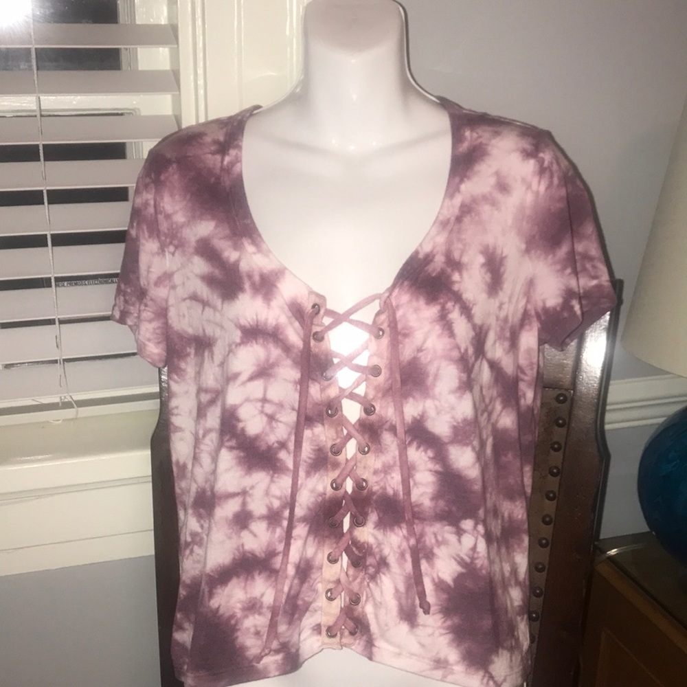 Aeropostale seriously soft purple tide dye shirt